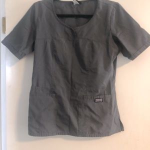 Cherokee scrub top size small in charcoal grey